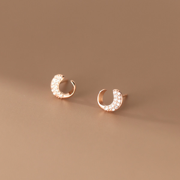 A35464 s925 sterling silver rhinestone earrings