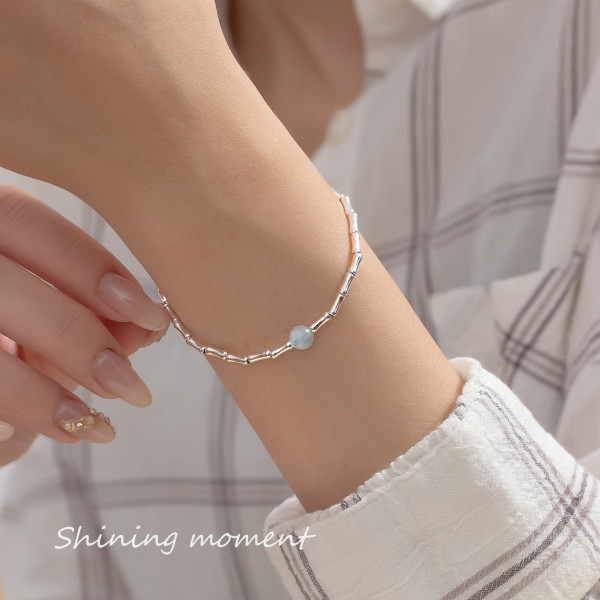 A40149 s925 sterling silver trendy charm design elegant bracelet
