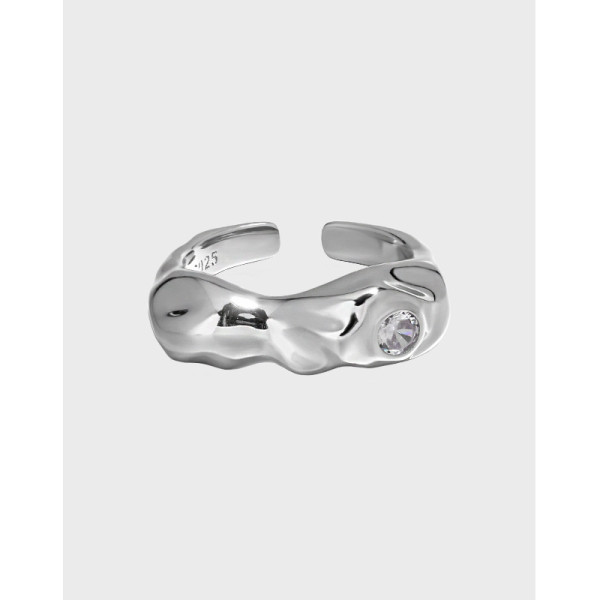 A38665 design cubic zirconia s925 sterling silver adjustable ring