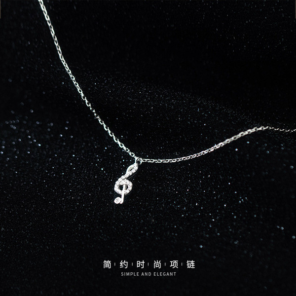 A34000 s925 sterling silver rhinestone necklace