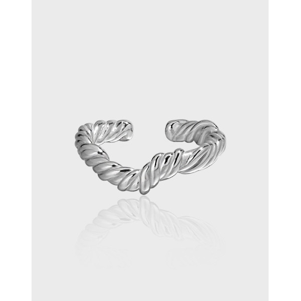 A38662 design minimalist twist s925 sterling silver adjustable ring