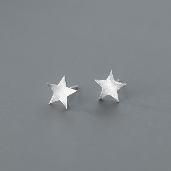 A35455 s925 sterling silver small trendy star earrings