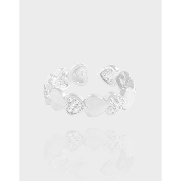 A38673 design cubic zirconia heart quality sterling silver s925 ring