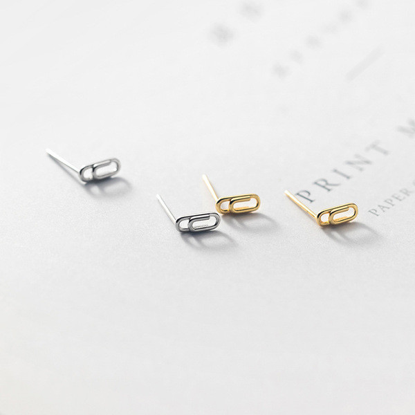 A33174 s925 sterling silver simple unique clip earrings