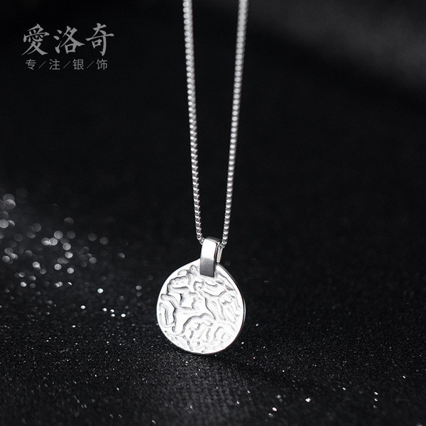 A32989 s925 sterling silver simple unique chic irregularD8401 necklace