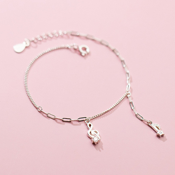 A34216 s925 sterling silver sweet charm bracelet