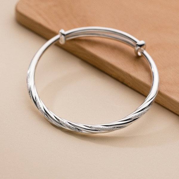 A38434 silver bangle vintage design elegant bracelet