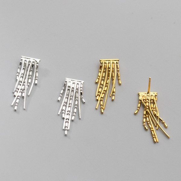 A45794 s925 sterling silver fringe elegant grade earrings