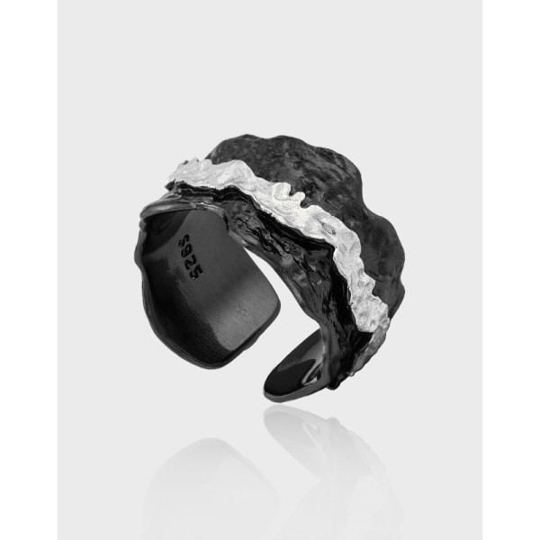 A39363 plated quality s925 sterling silver wide ring