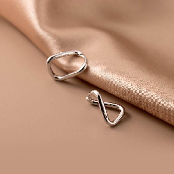 A36801 s925 sterling silver irregular simple unique chic earrings