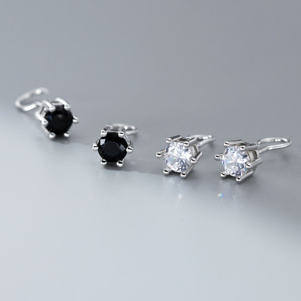 A40831 s925 sterling silver trendy design rhinestone stud elegant earrings