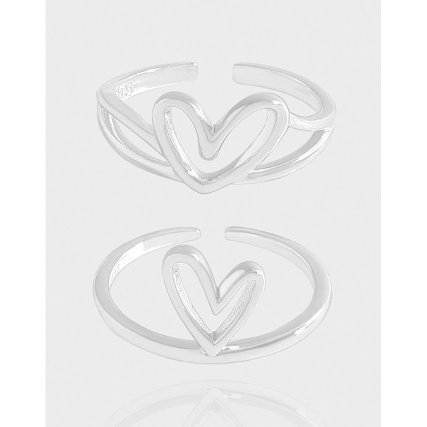 A42635 design hollowed heart sterling silver s925 ring