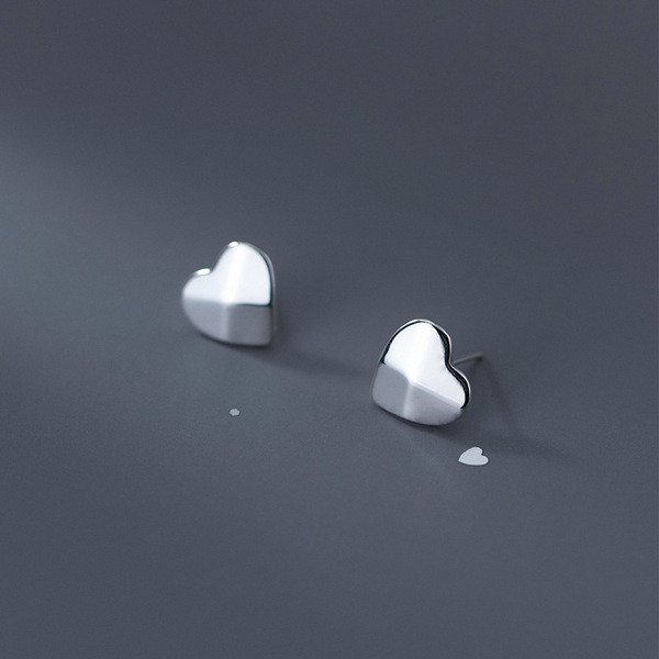 A34758 s925 sterling silver heart earrings