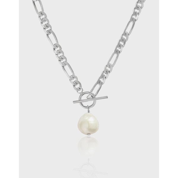 A38898 design fresh water pearl s925 sterling silver necklace