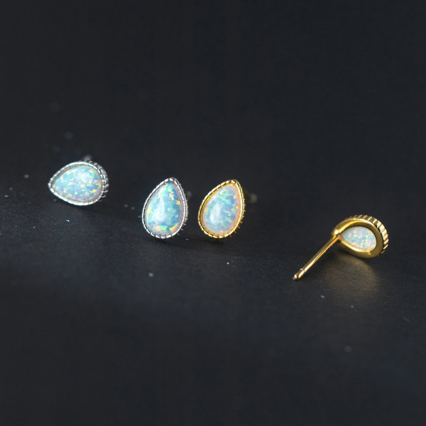 A36631 s925 sterling silver teardrop earrings