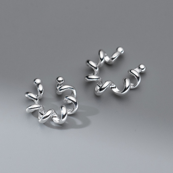 A40830 s925 sterling silver unique design bar clipon simple elegant earrings