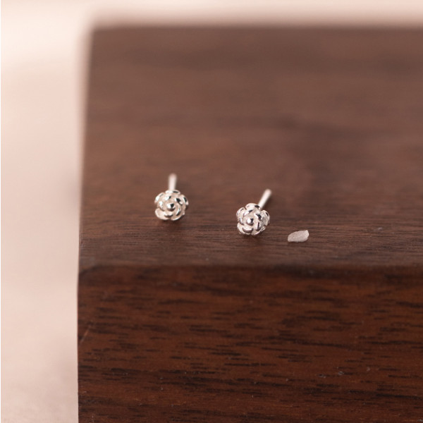 A36012 s925 sterling silver fashion simple unique roseE0 earrings