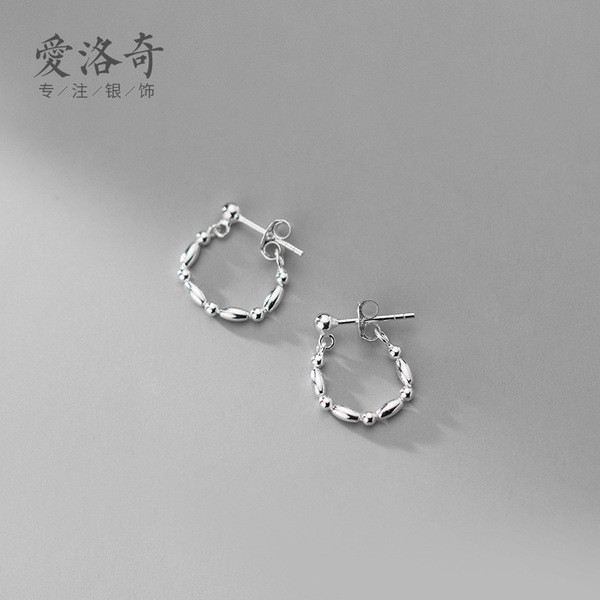 A31753 s925 sterling silver simple chic earrings