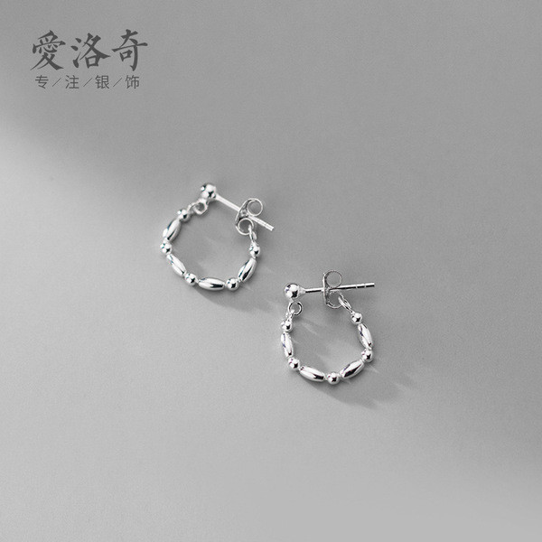 A31753 s925 sterling silver simple chic earrings