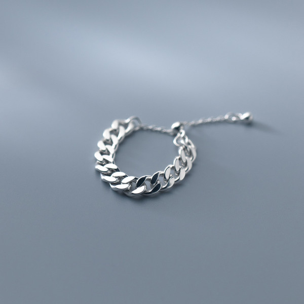 A36208 s925 sterling silver chain ring
