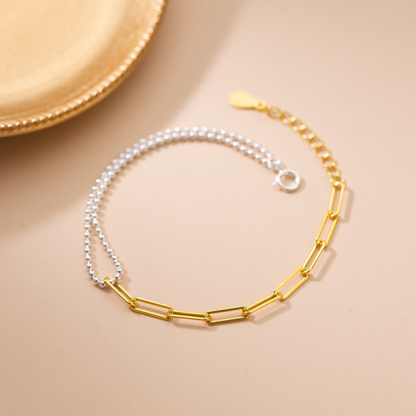 A42900 s925 silver charm simple elegant unique fashion bracelet