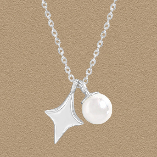 A45918 fashion pearl sterling silver s925 necklace