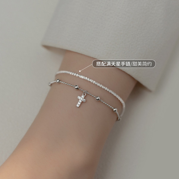 A35009 s925 sterling silver chic charm bracelet