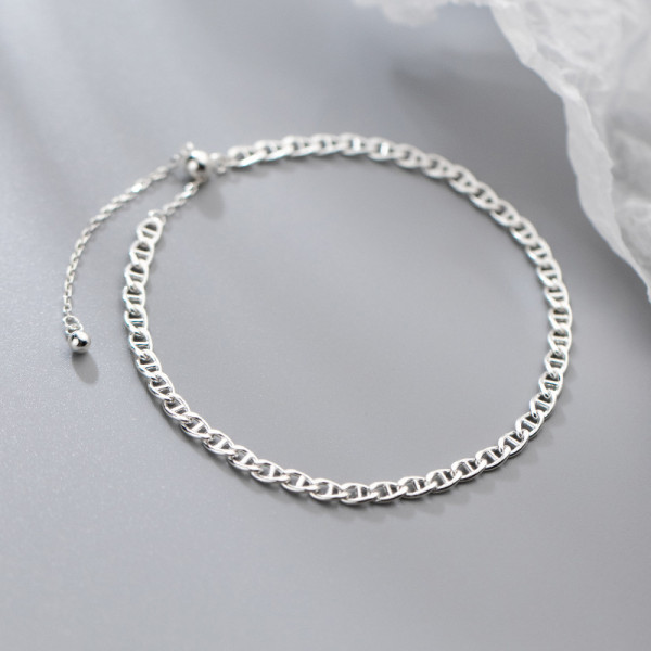 A34945 s925 sterling silver trendy chain chic bracelet