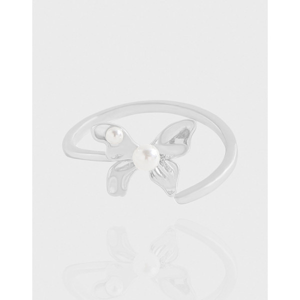 A42627 design butterfly pearl sterling silver s925 ring