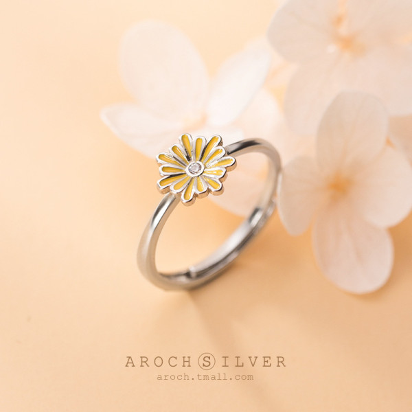A35062 s925 sterling silver sweet daisy2019 ring