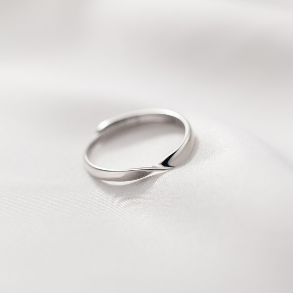 A40408 s925 silver simple ring