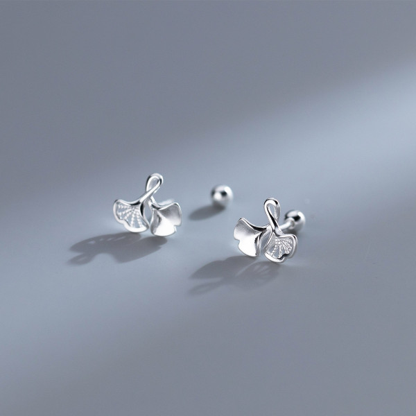 A45008 silver sweet dainty stud earrings