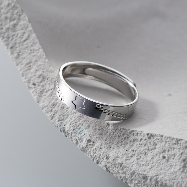 A38205 s925 sterling silver simple unique ring