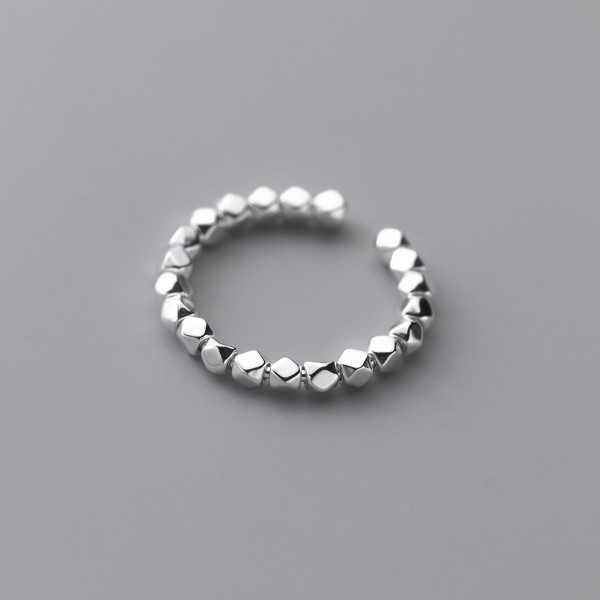 A36562 s925 sterling silver unique adjustable simple ring