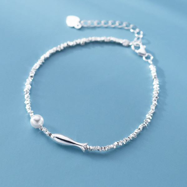 A46109 s925 silver trendy sweet dainty charm bracelet