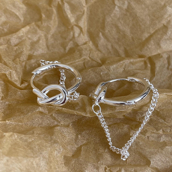 A33537 925 sterling silver chic stud unique hoop earrings