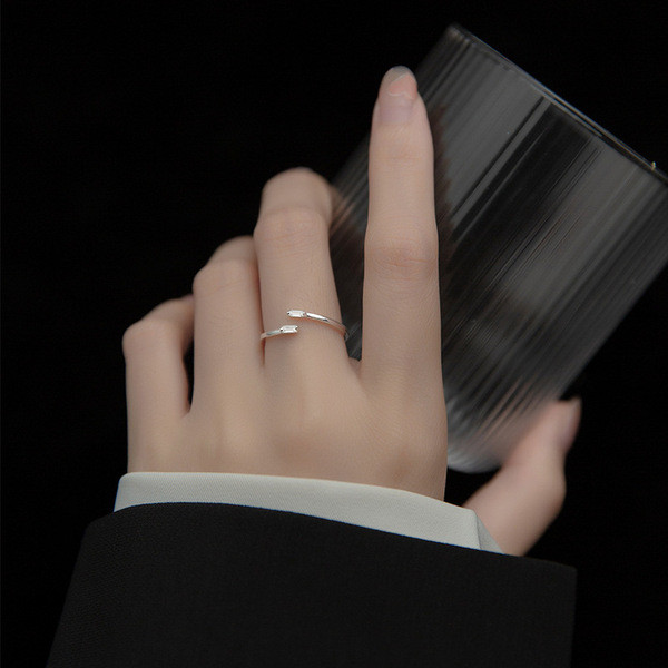 A33469 s925 sterling silver chic adjustable adjustable ring