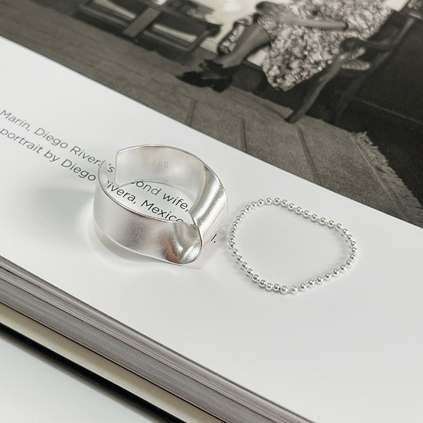 A33457 minimalist 925 sterling silver geometric ring