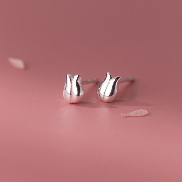 A38149 s925 sterling silver gold stud trendy earrings