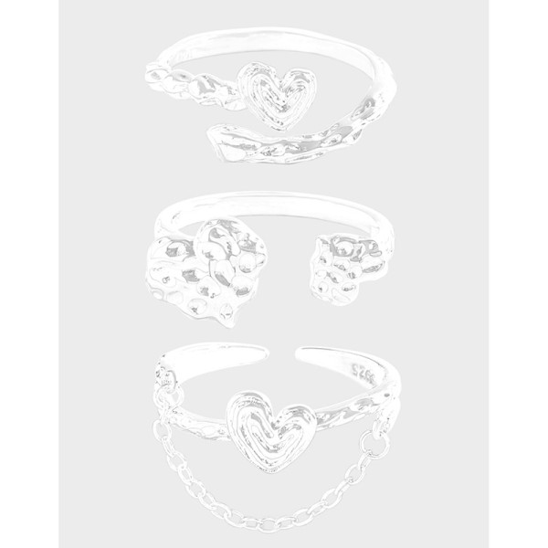 A41473 design wrinkled heart sterling silver s925 ring