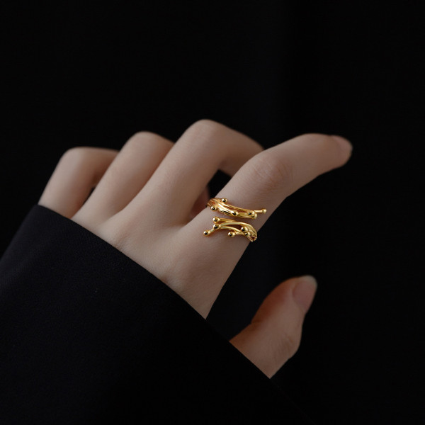 A36180 s925 sterling silver adjustable ring