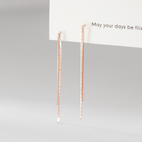 A45436 s925 sterling silver trendy sweet dainty simple fringe earrings
