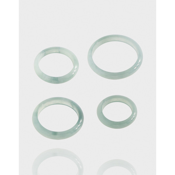 A42793 design minimalist geometric natural circle ring