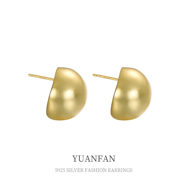 A35683 s925 sterling silverins fashion simple vintage ball earrings