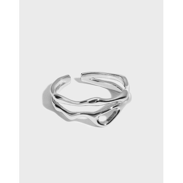 A31855 irregular  s925 sterling silver adjustable ring