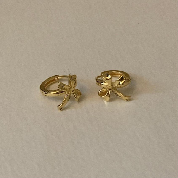 A42250 sterling silver butterfly simple elegant earrings