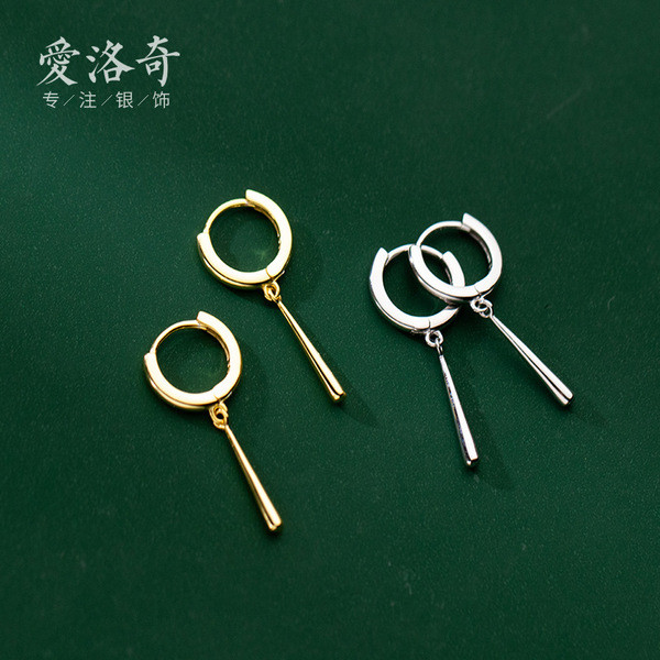 A33214 s925 sterling silver simple trendy teardrop fashion unique earrings
