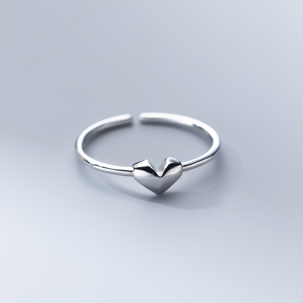 A36175 s925 sterling silver heart simple cute heartshape cute ring