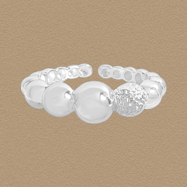 A45908 ball adjustable sterling silver s925 ring