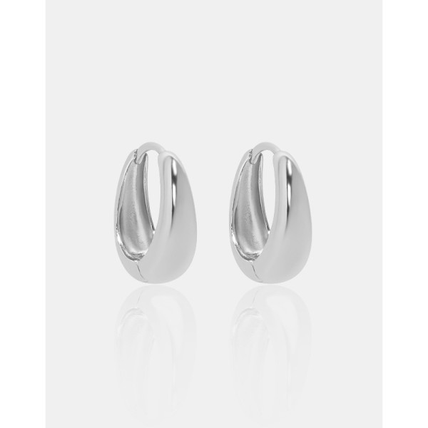 A37390 design elegant simple unique geometric circle s925 sterling silver earrings